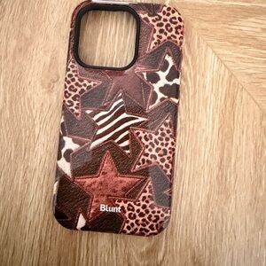 BLUNT Brown Star Pattern IPhone 15 Pro Case